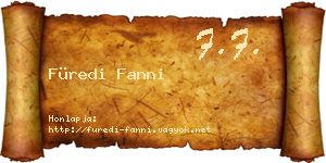 Füredi Fanni névjegykártya